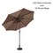 Villacera 9-Foot LED Outdoor Patio Umbrella with Base, Brown 83-OUT5421B - alternate 5
